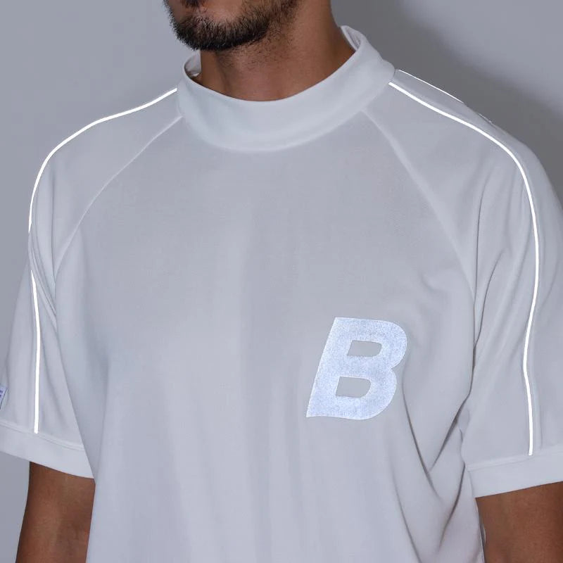 BANDEL PIPING REFLECTOR S/S MOCK NECK SHIRTS