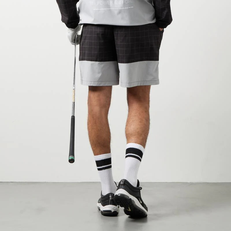 BANDEL GOLF バンデルゴルフ チェックスウィッチハーフパンツ BLACK