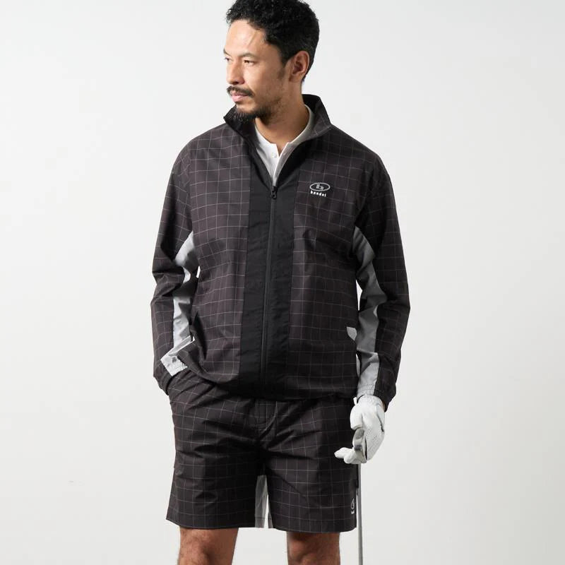 BANDEL GOLF チェックスウィッチジップブルゾン BLACK