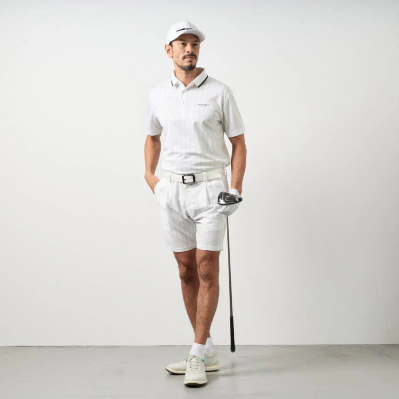 BANDEL GOLF ストライプタックハーフパンツ WHITE