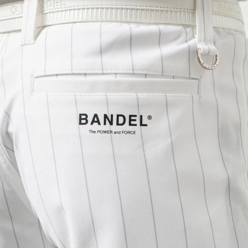 BANDEL GOLF ストライプタックハーフパンツ WHITE