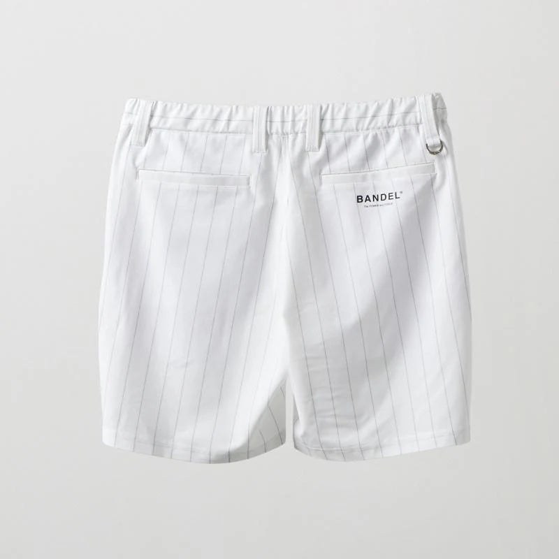 BANDEL GOLF ストライプタックハーフパンツ WHITE