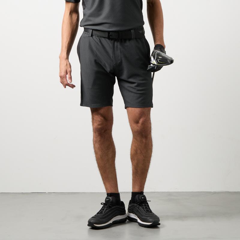 BANDEL GOLF ドライワッフルスウィッチハーフパンツ CHARCOAL GRAY