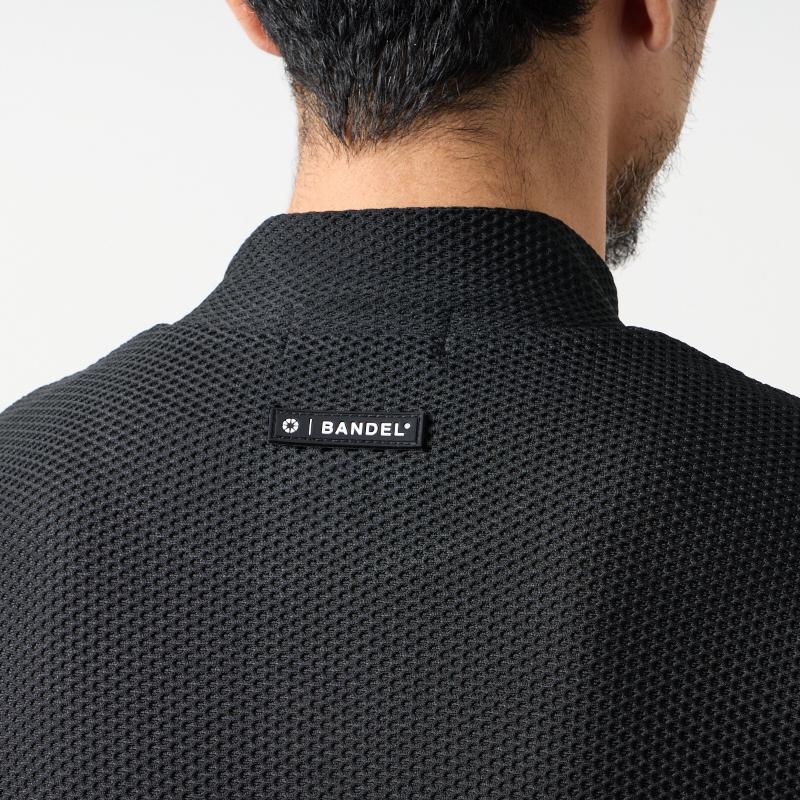 BANDEL GOLF ドライワッフルスウィッチモックネック BLACK