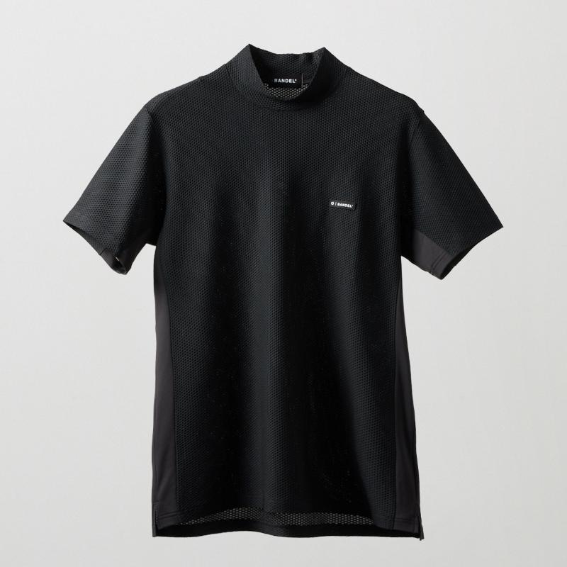 BANDEL GOLF ドライワッフルスウィッチモックネック BLACK