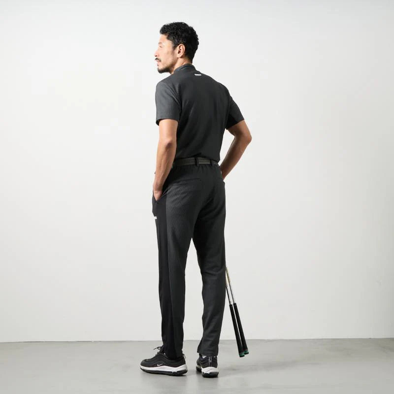 BANDEL GOLF ドライワッフルスウィッチモックネック CHARCOAL GRAY