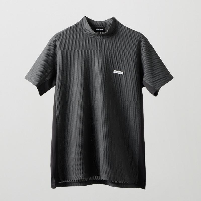 BANDEL GOLF ドライワッフルスウィッチモックネック CHARCOAL GRAY
