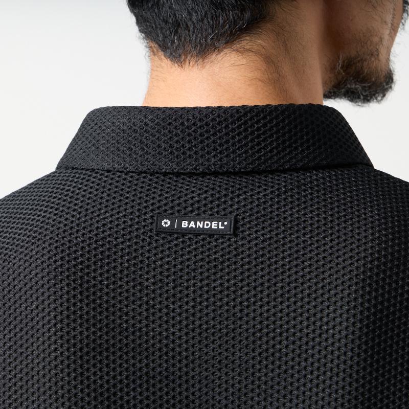 BANDEL GOLF バンデルゴルフ ドライワッフルスウィッチポロシャツ BLACK