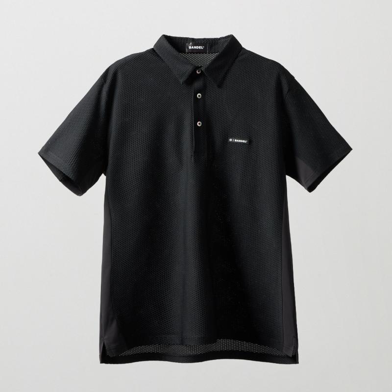 BANDEL GOLF バンデルゴルフ ドライワッフルスウィッチポロシャツ BLACK