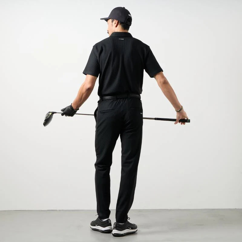 BANDEL GOLF ドライワッフルスウィッチテーパードパンツ BLACK