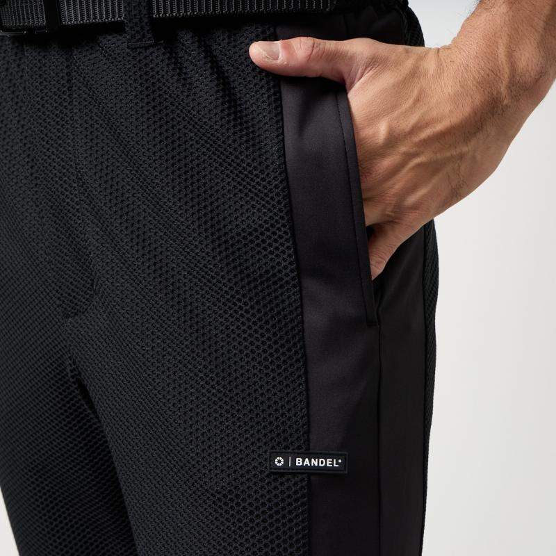 BANDEL GOLF ドライワッフルスウィッチテーパードパンツ BLACK