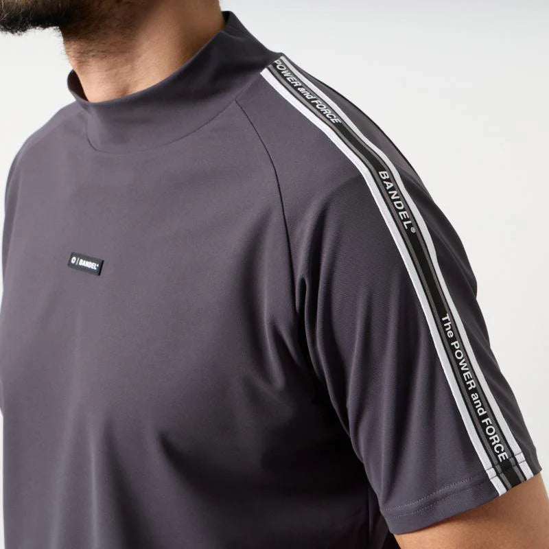 BANDEL GOLF コンセプトノーツテーピングモックネック CHARCOAL GRAY
