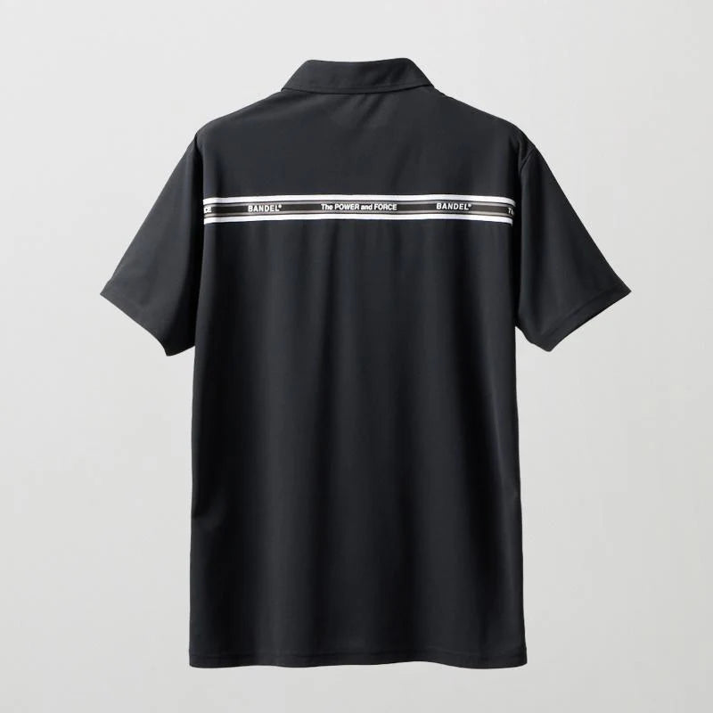 BANDEL GOLF バンデルゴルフ コンセプトノーツテーピングポロシャツ BLACK