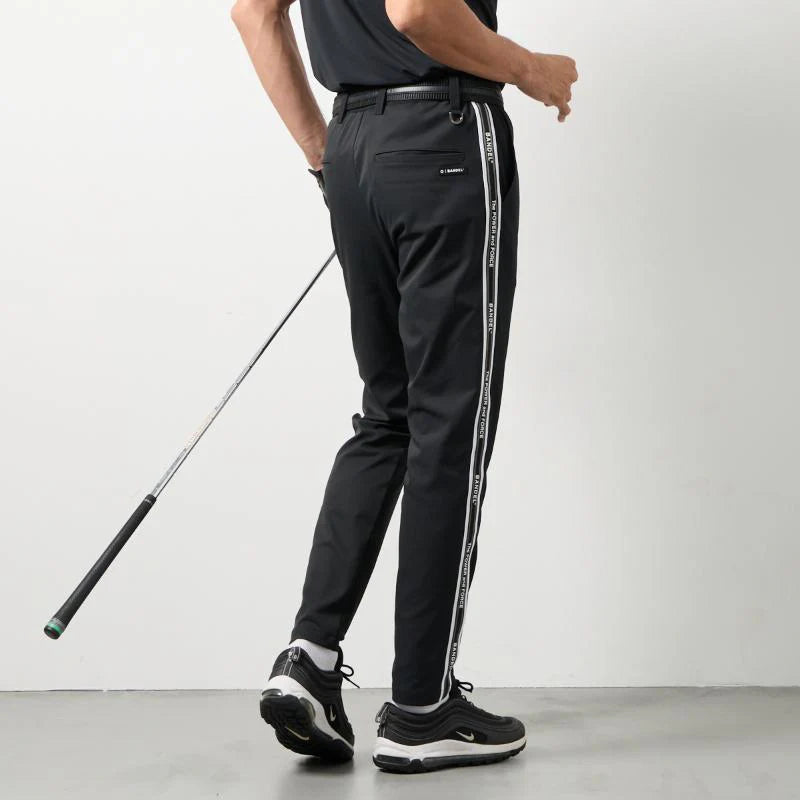 BANDEL GOLF コンセプトノーツテーピングテーパードパンツ BLACK
