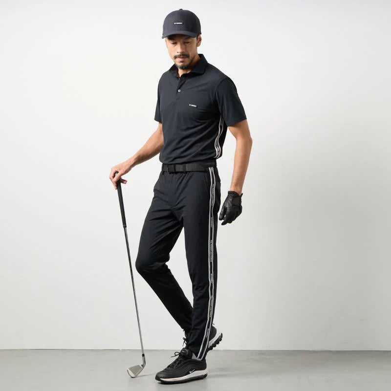 BANDEL GOLF コンセプトノーツテーピングテーパードパンツ BLACK