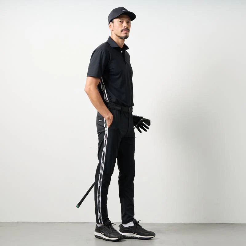 BANDEL GOLF コンセプトノーツテーピングテーパードパンツ BLACK