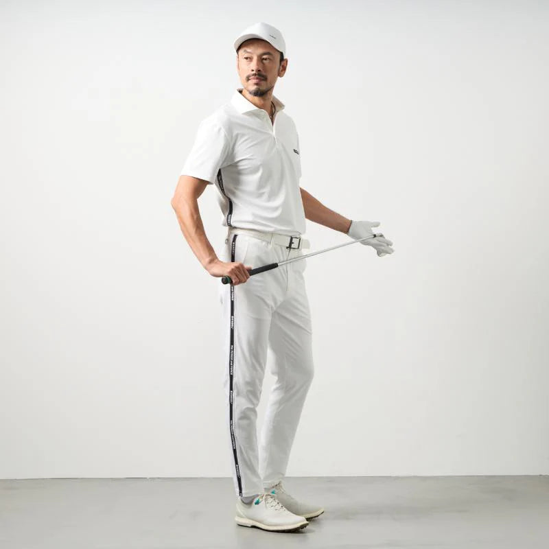 BANDEL GOLF コンセプトノーツテーピングテーパードパンツ WHITE