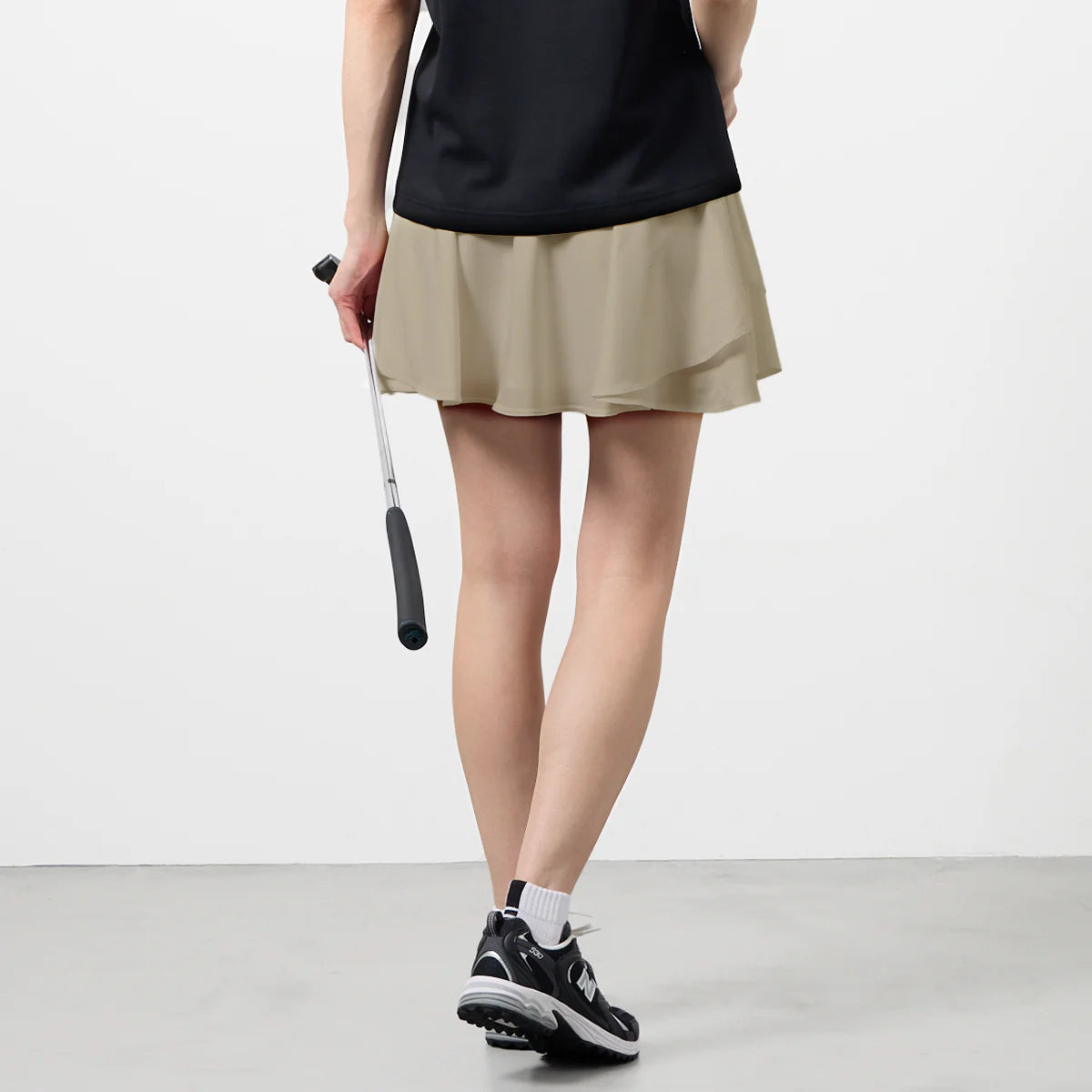 BANDEL GOLF ウィメンズ ダブルフェイスドレープスカート SAND KHAKI