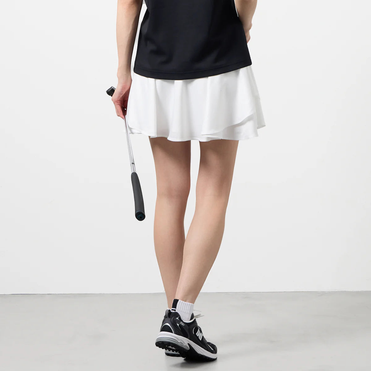 BANDEL GOLF ウィメンズ ダブルフェイスドレープスカート WHITE