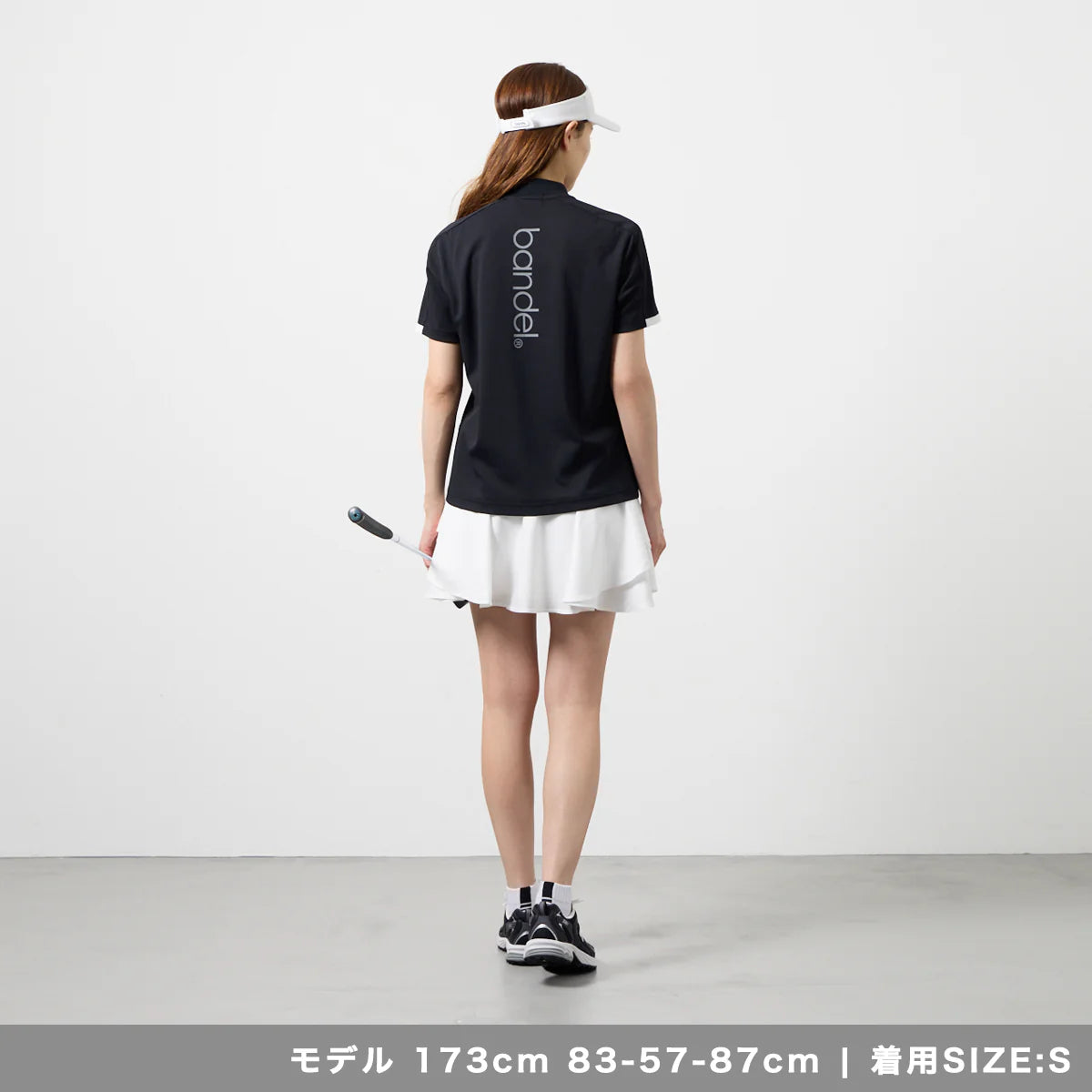 BANDEL GOLF ウィメンズ ダブルフェイスドレープスカート WHITE