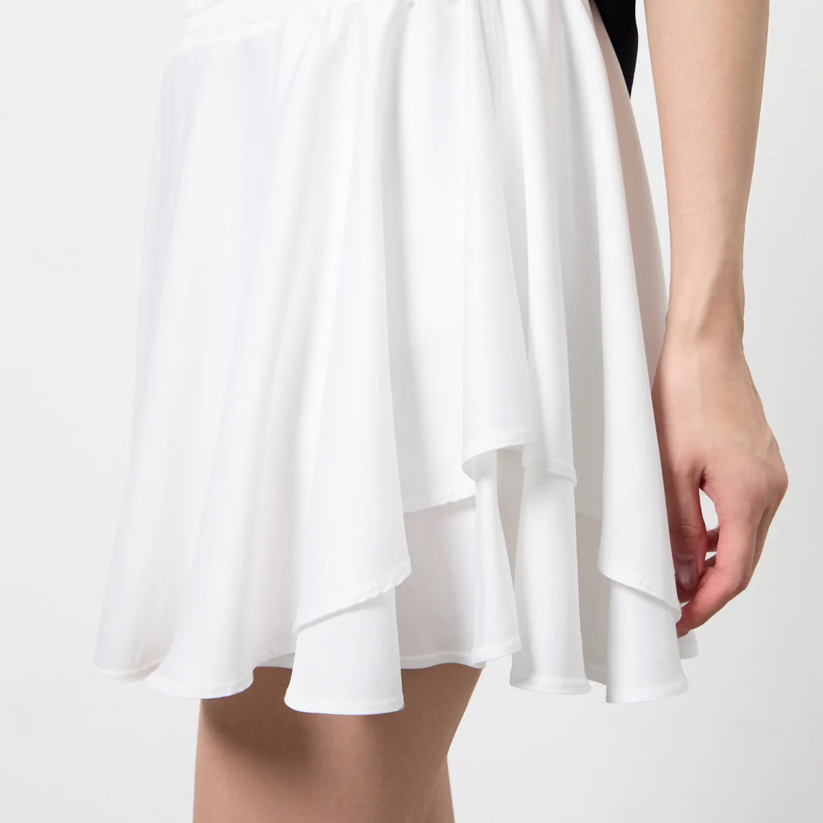BANDEL GOLF ウィメンズ ダブルフェイスドレープスカート WHITE