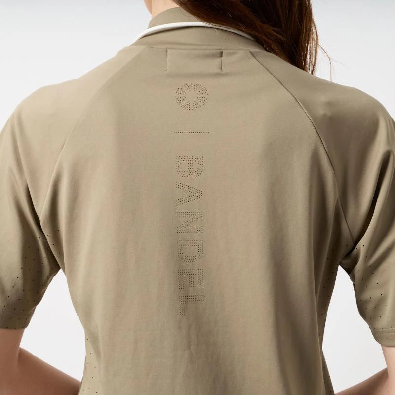 BANDEL GOLF ウィメンズ ヒートパンチングモックネック サンドカーキ