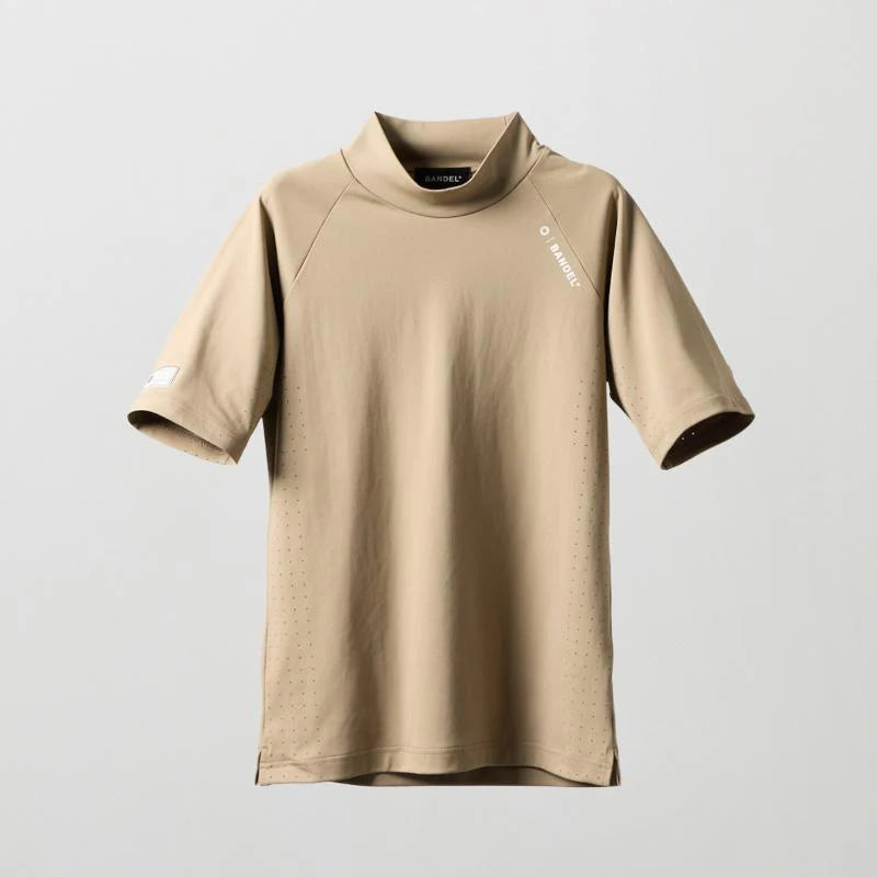 BANDEL GOLF ウィメンズ ヒートパンチングモックネック サンドカーキ