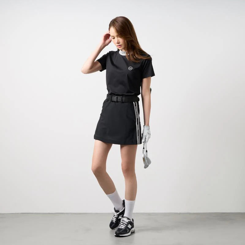 BANDEL GOLF ウィメンズ ジャガードモックネック BLACK