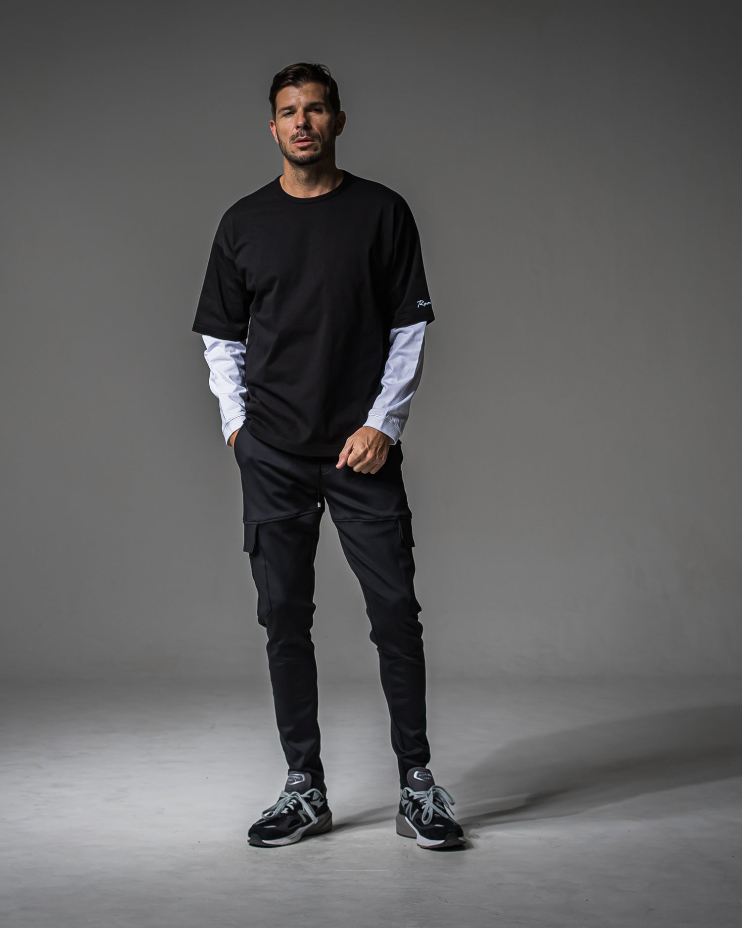 fake layered longsleave RC37-T-004 ロンT / BKWH
