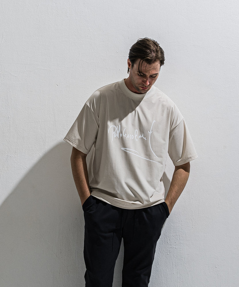 PB sign overnylon T Greyge