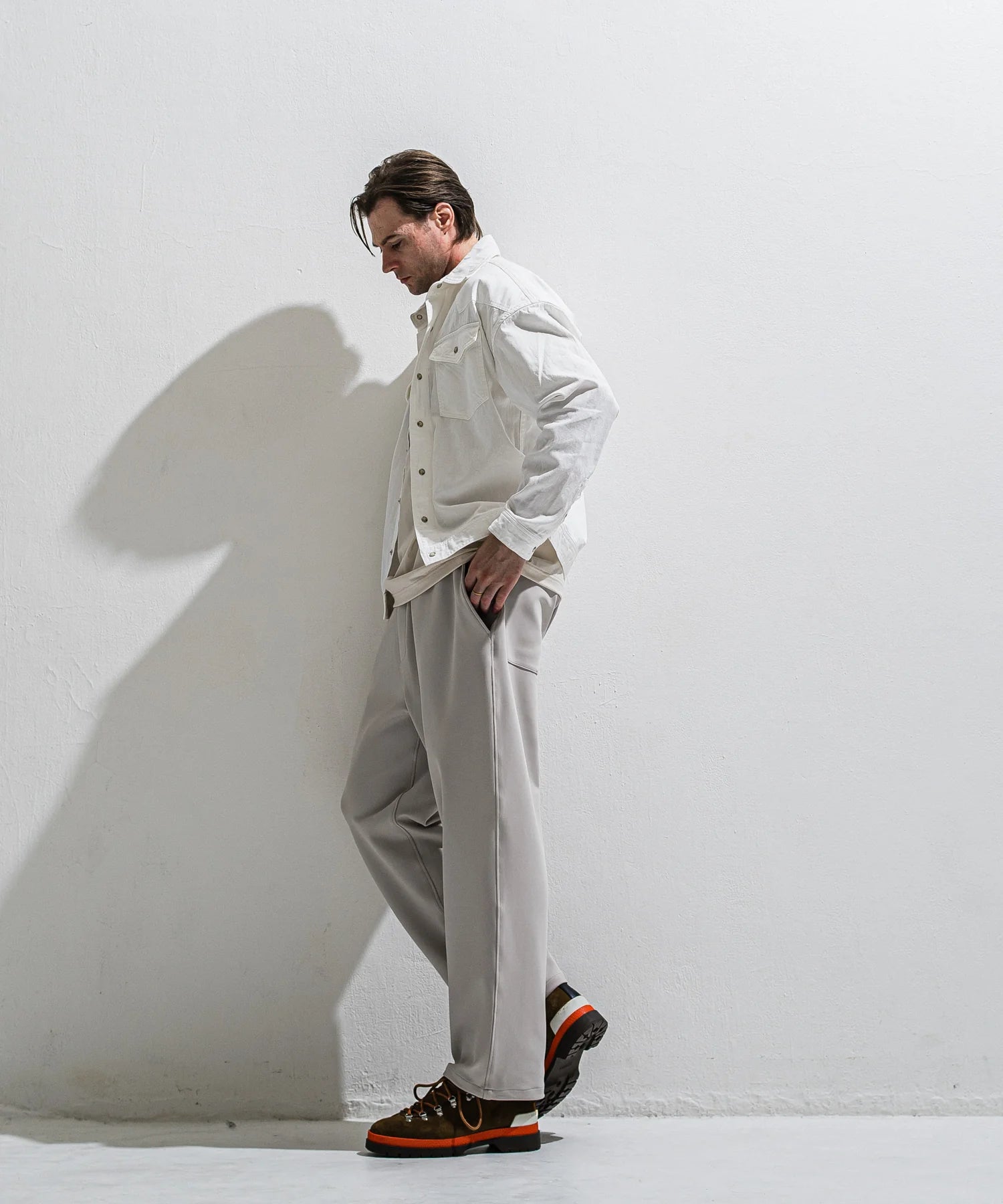 Emilio DB WIDE PANTS GREYGE