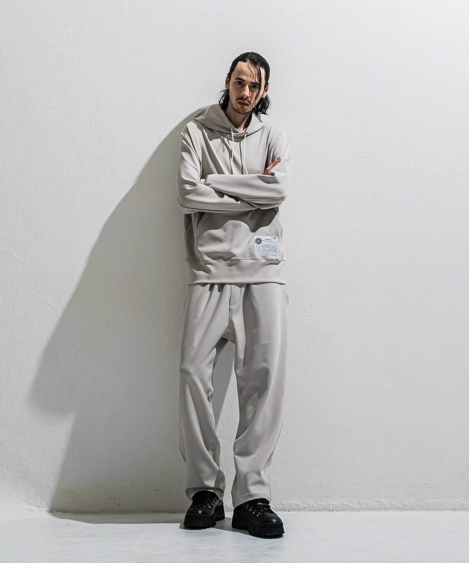 Emilio DB WIDE PANTS GREYGE