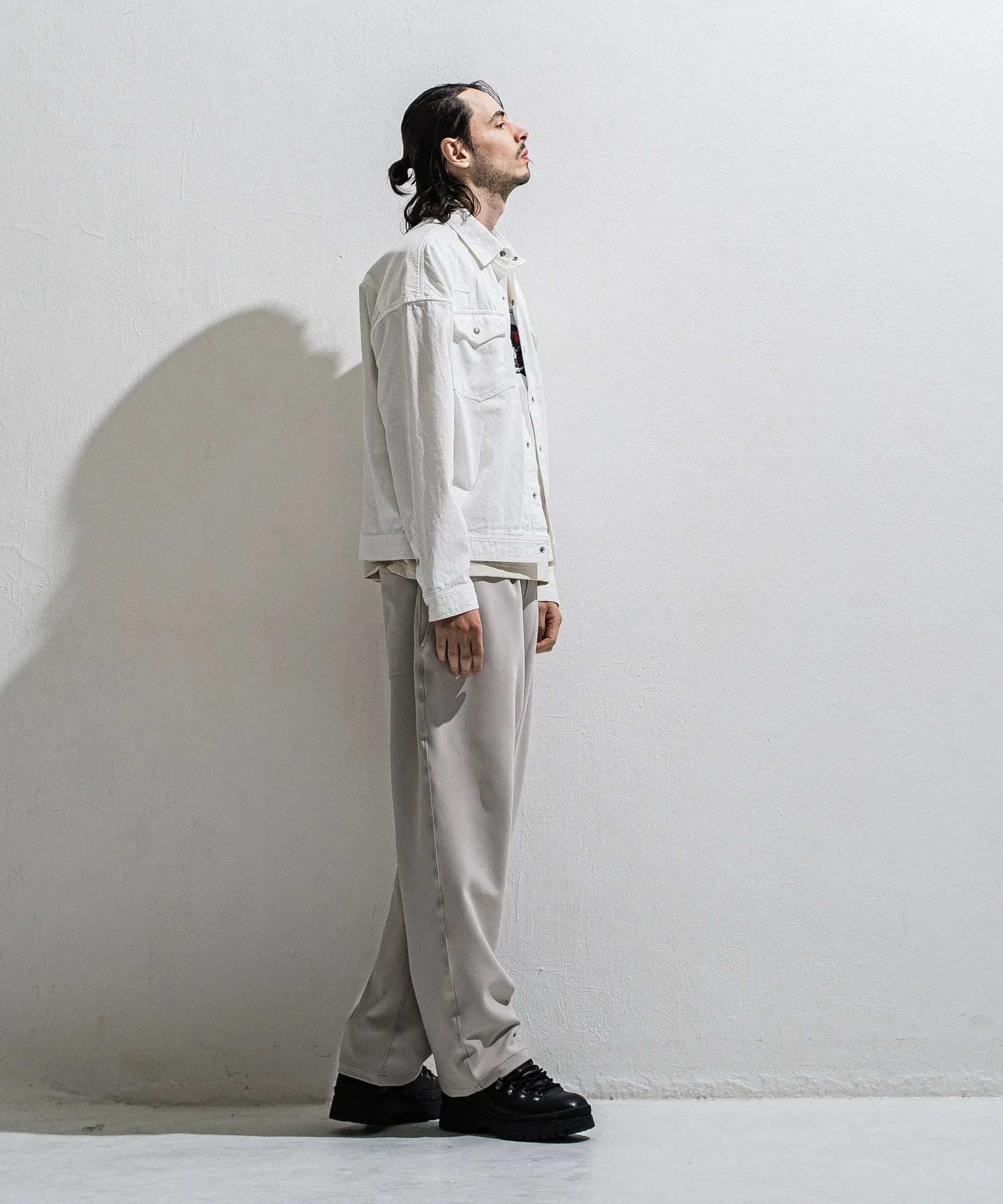 Emilio DB WIDE PANTS GREYGE