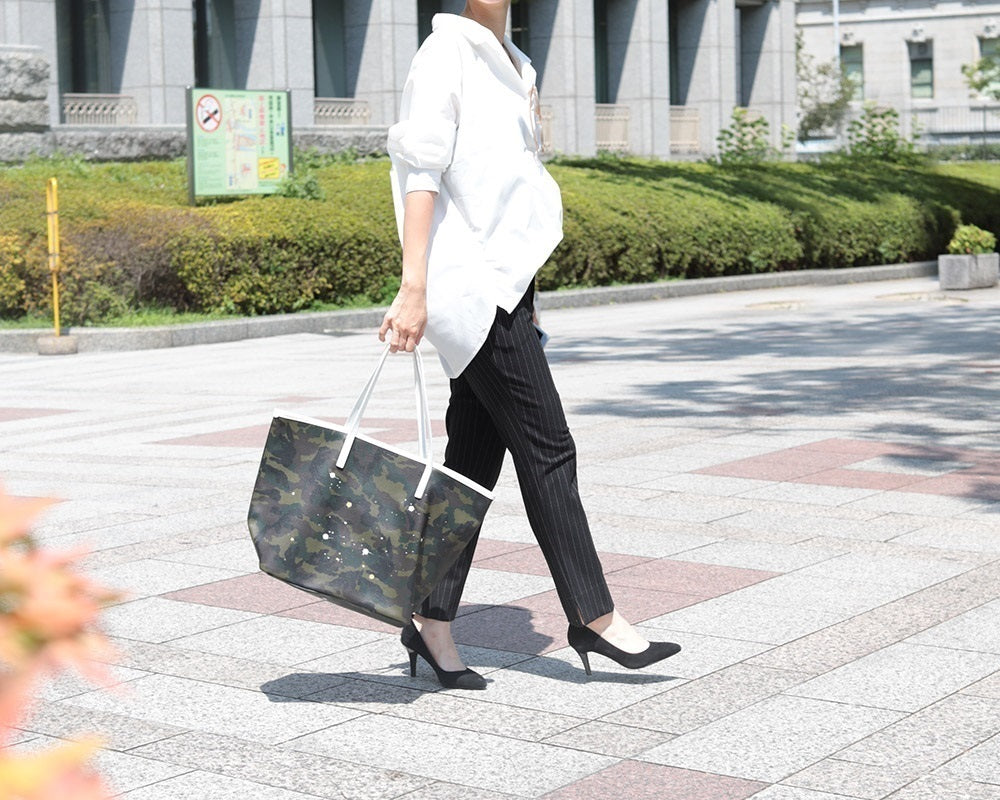 GENTIL BANDIT ジャンティバンティ トートバッグ MM KHAKI CAMO×WHITE GB1981-MM-WHT