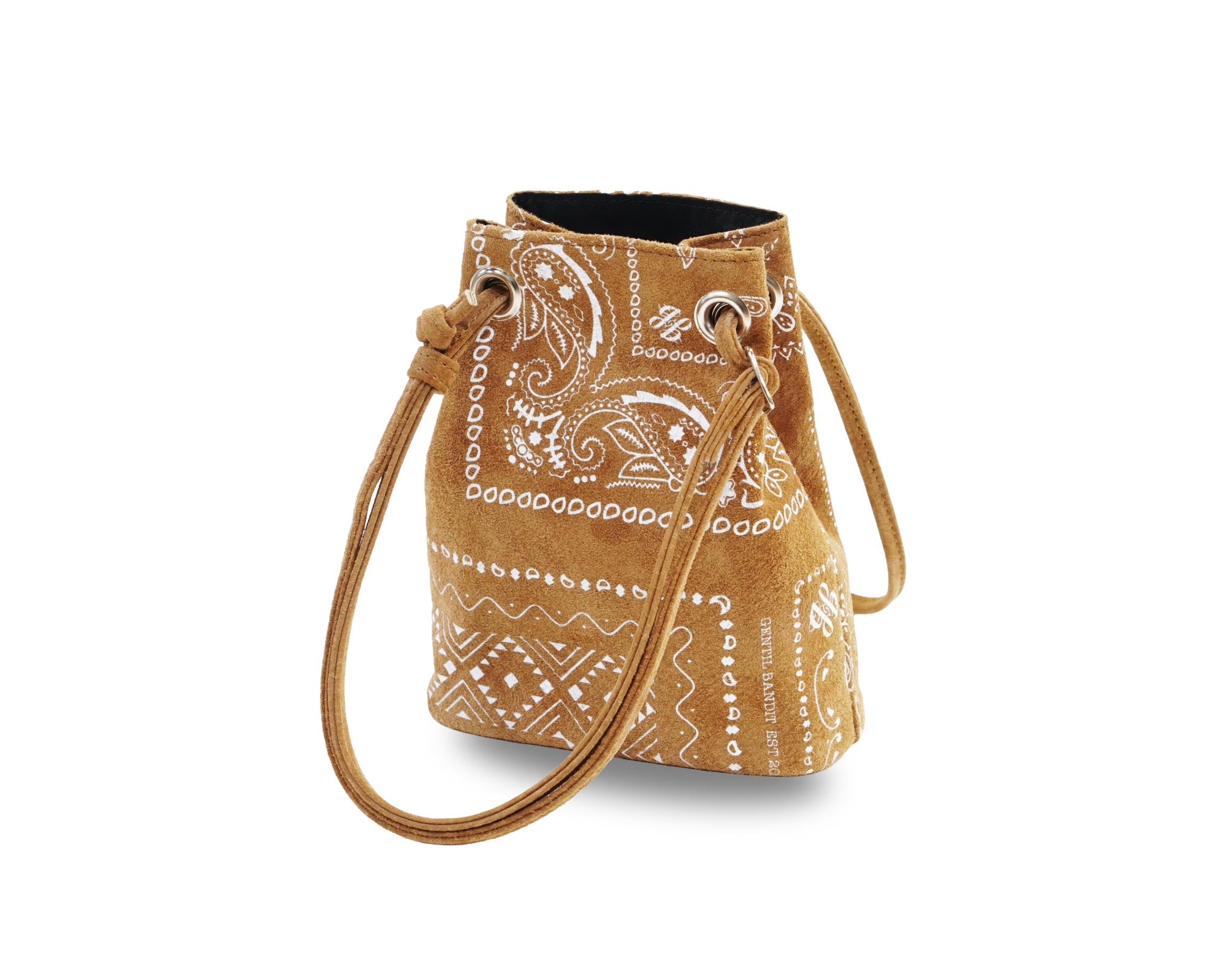 SUEDE DRAWSTRING MINI BAG