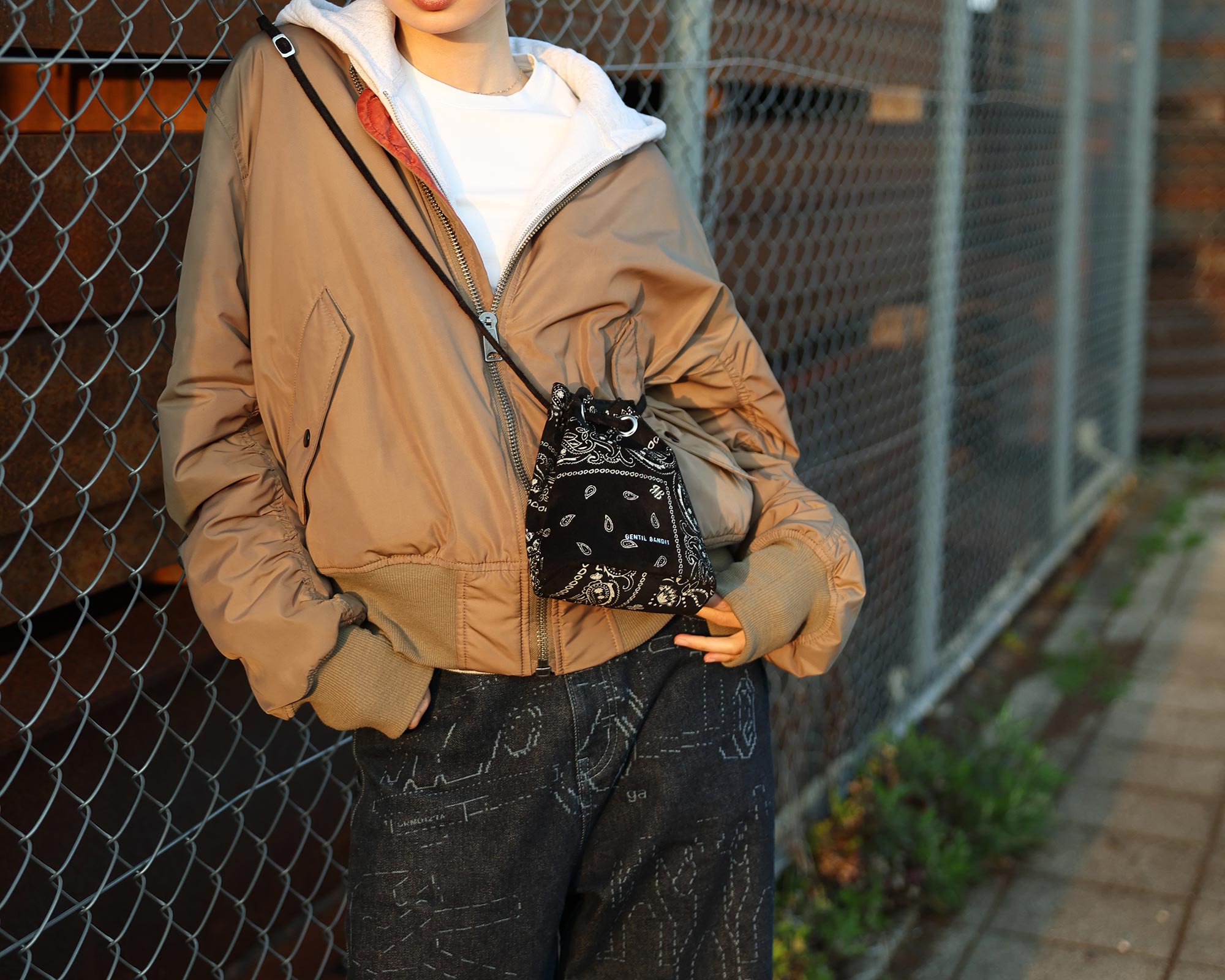 SUEDE DRAWSTRING MINI BAG