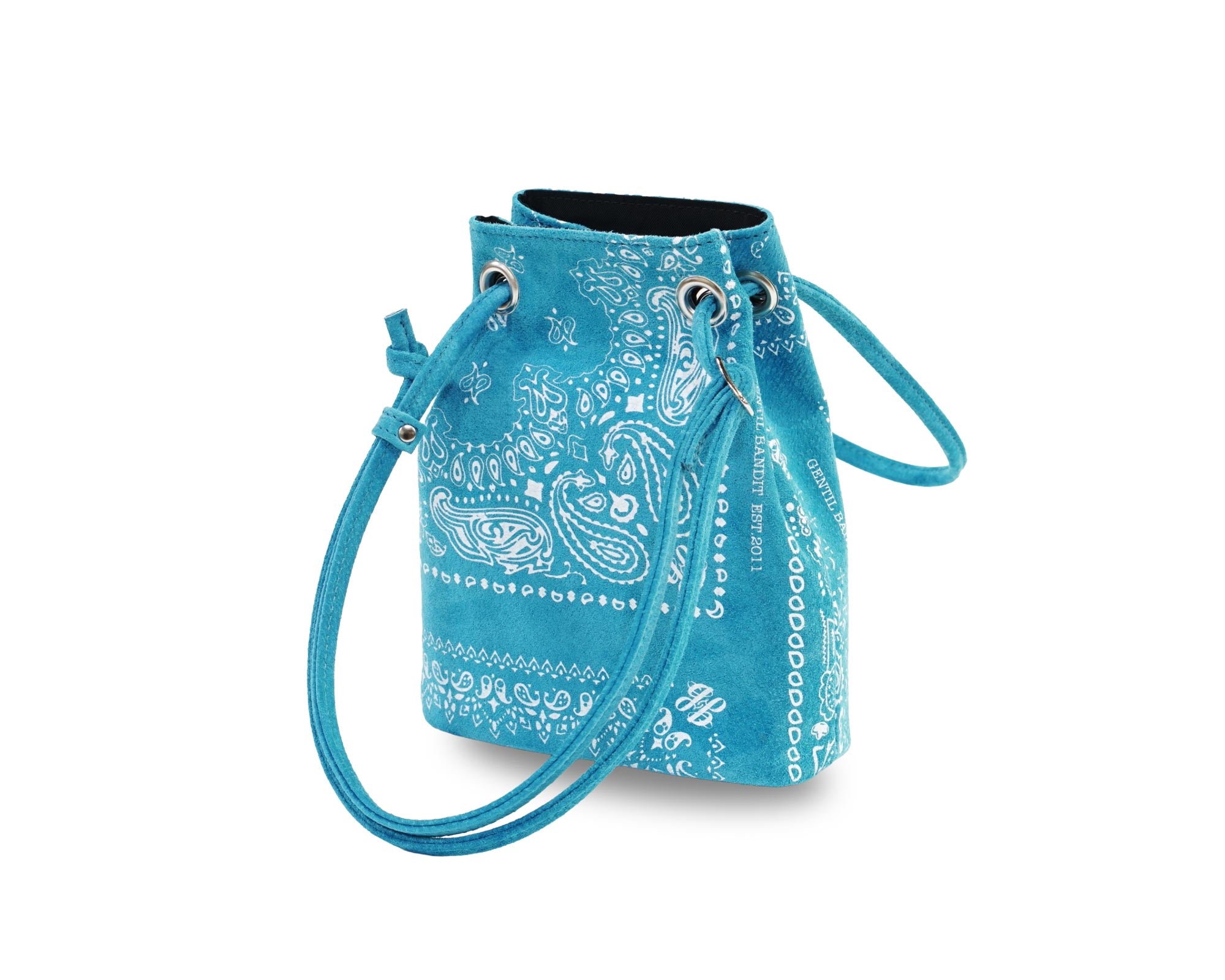 SUEDE DRAWSTRING MINI BAG