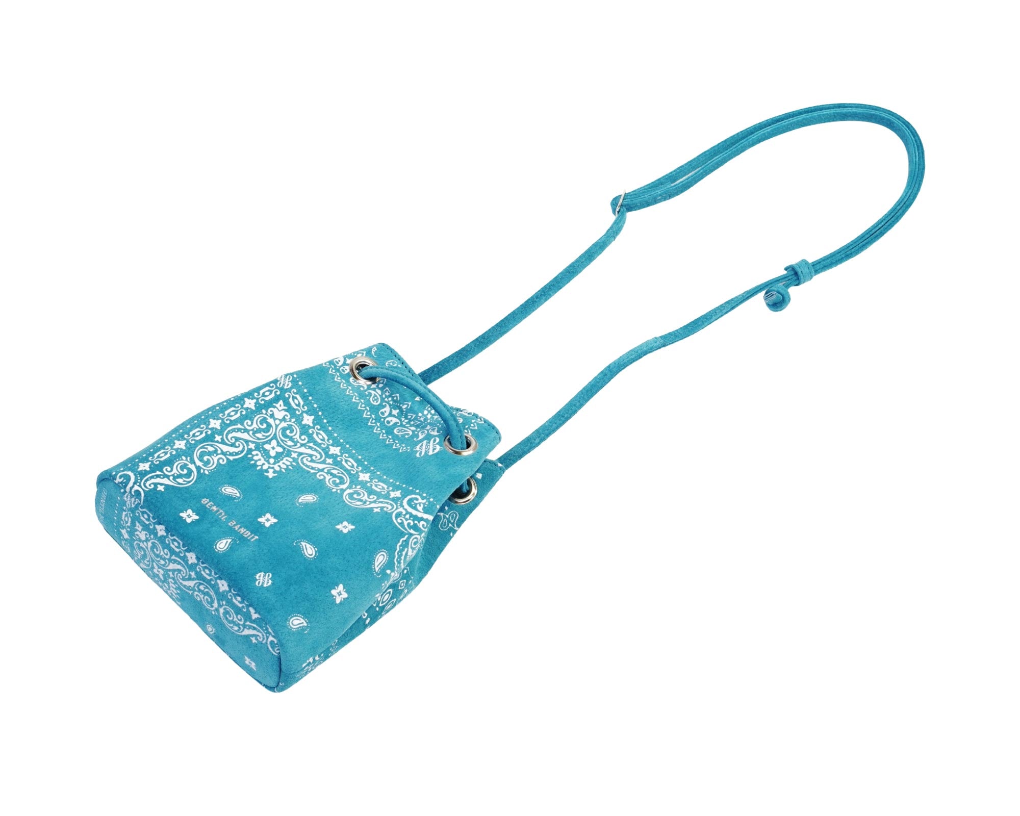 SUEDE DRAWSTRING MINI BAG
