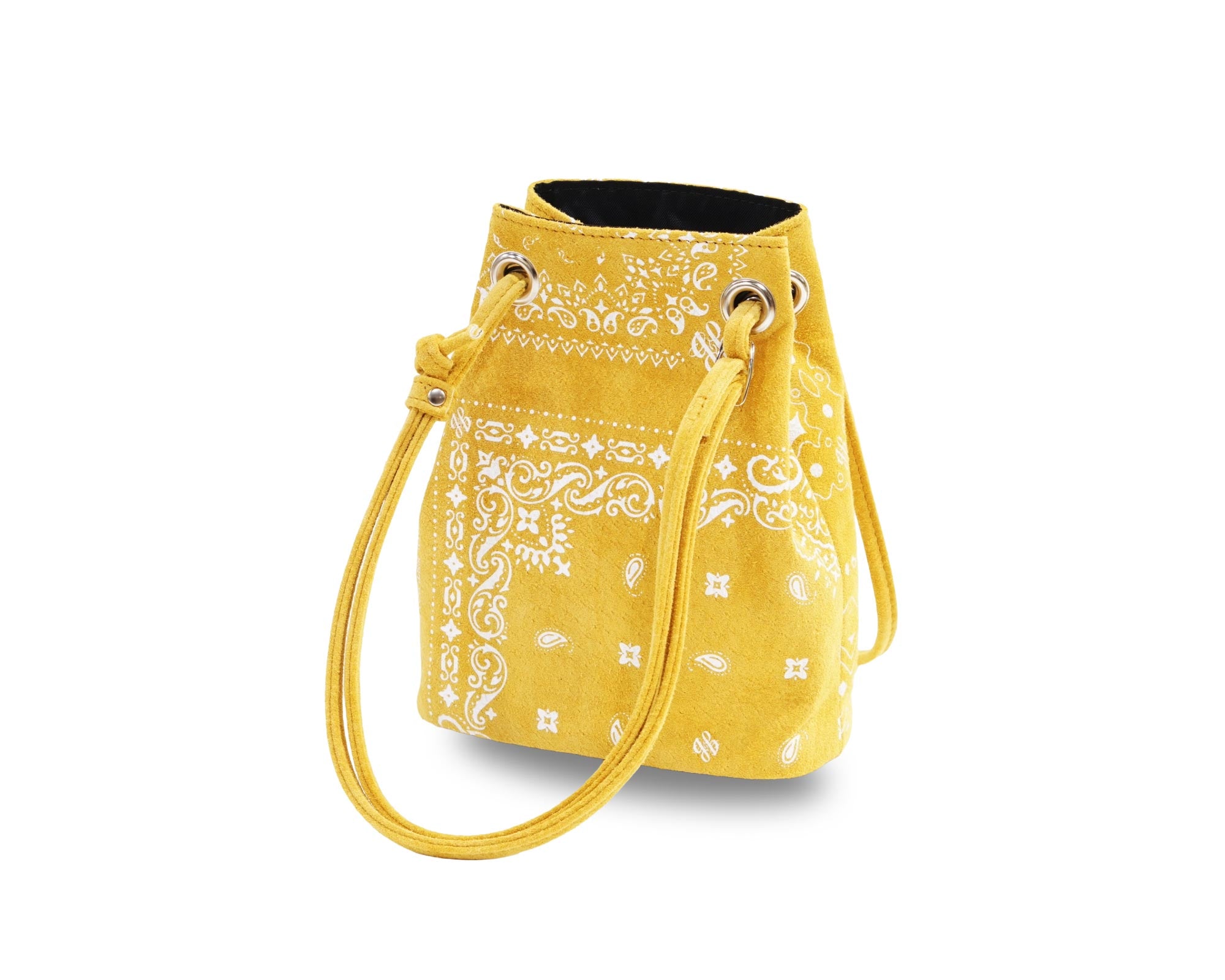 SUEDE DRAWSTRING MINI BAG