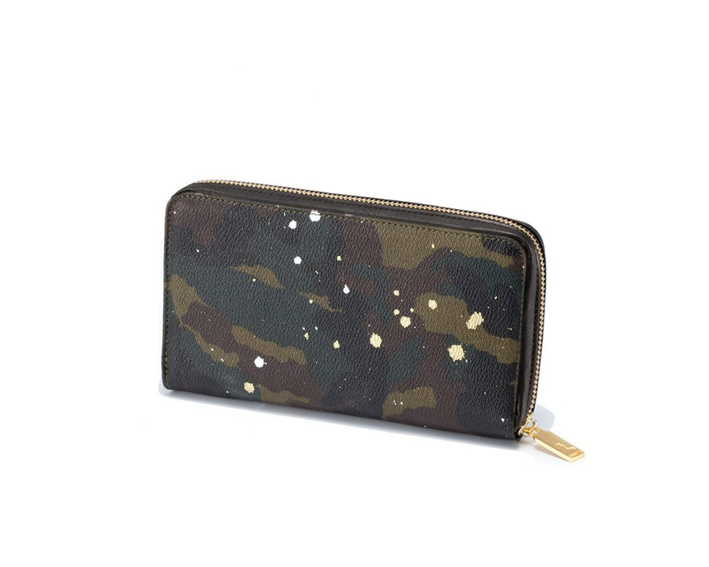 GENTIL BANDIT ジャンティバンティ ラウンドジップロングウォレット カーキカモ