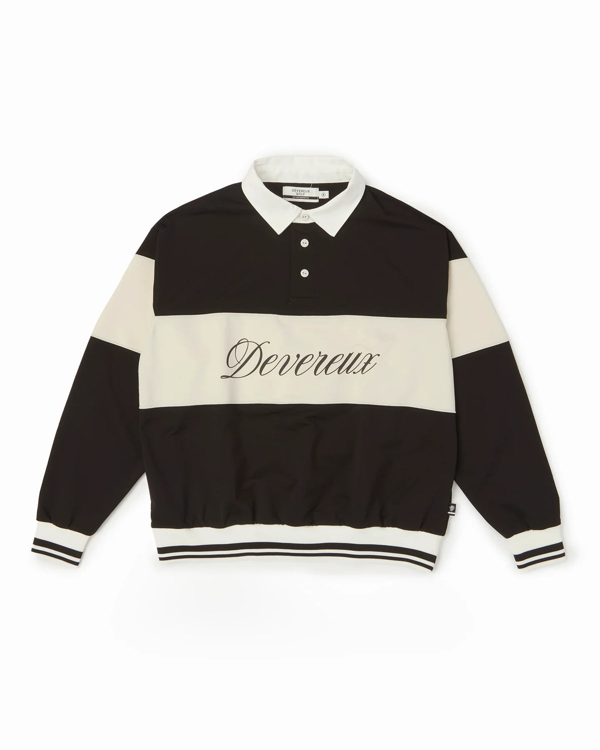 DVG デヴァローゴルフ L/S LINE POLO 075764012-BLACK ラガーシャツ