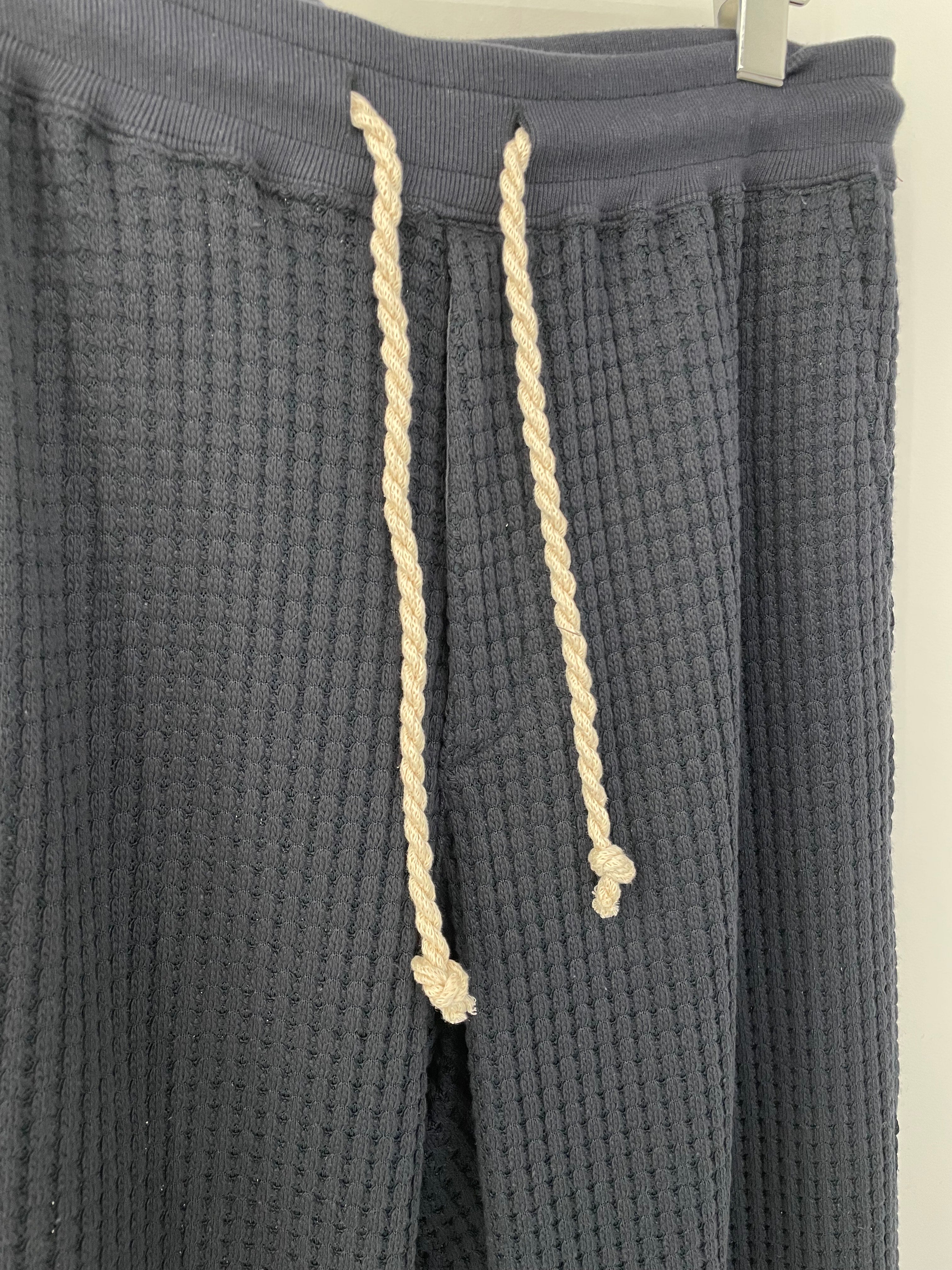 BIG WAFFLE STRAIGHT PANTS NAVY