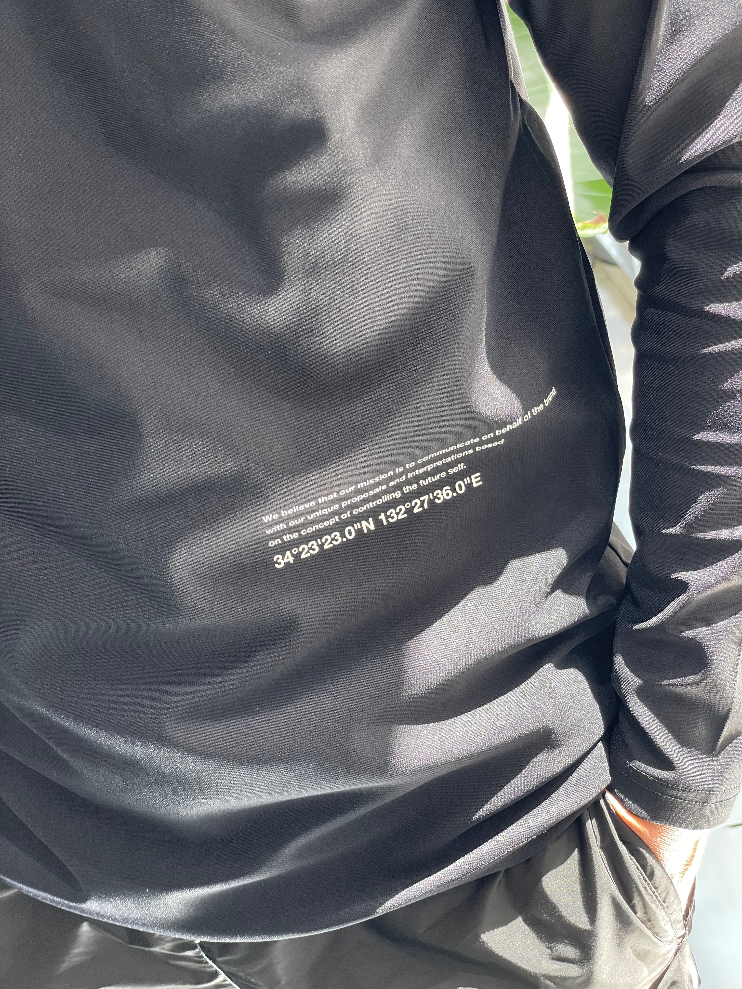 【TRANSIT SQUARE 別注】 longsleave Tee LOOSE FIT RC33-T-004T ロンT 機能素材 / BLACK