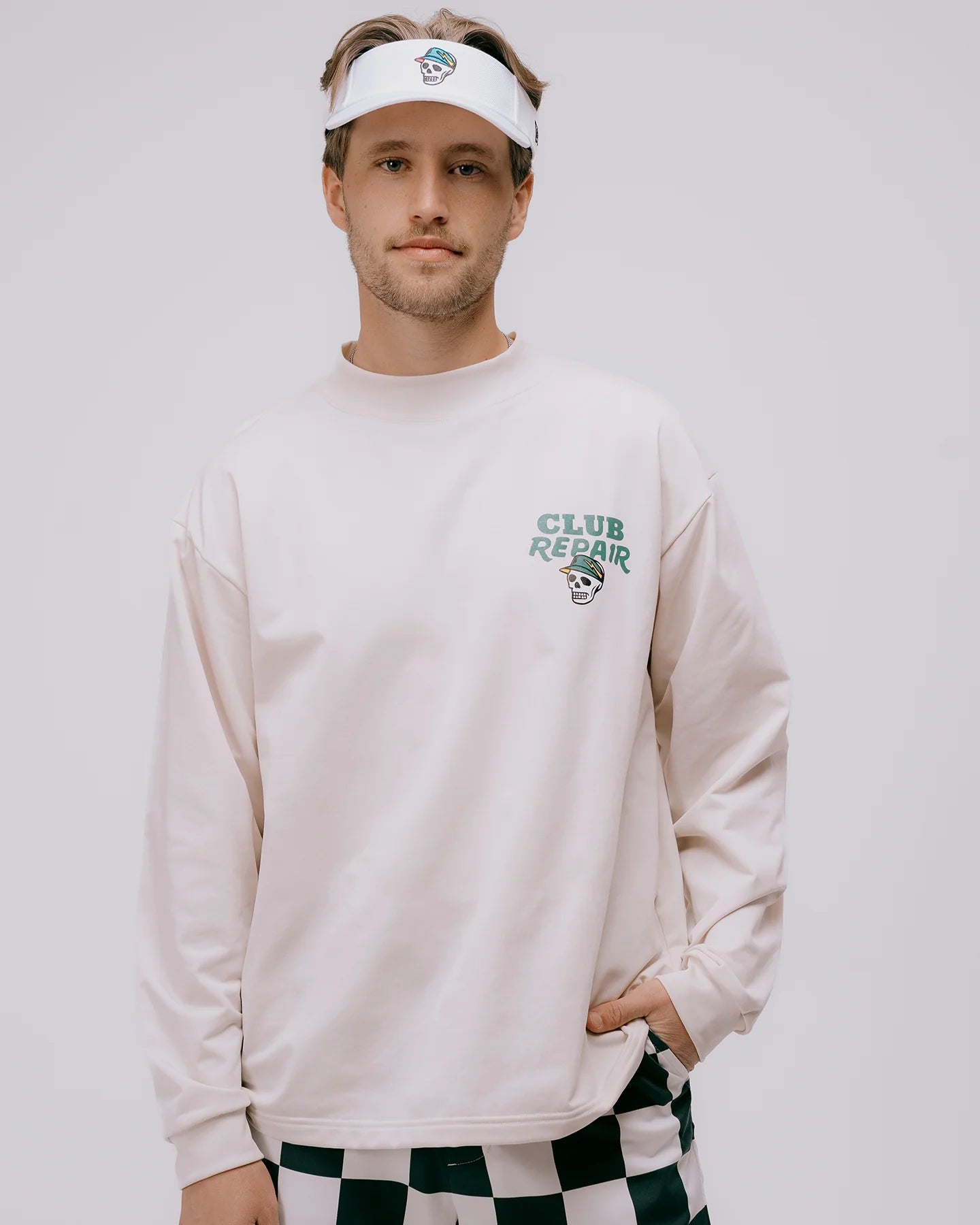 DVG Authentic Pile MOCK TEE 075762011-WHITE