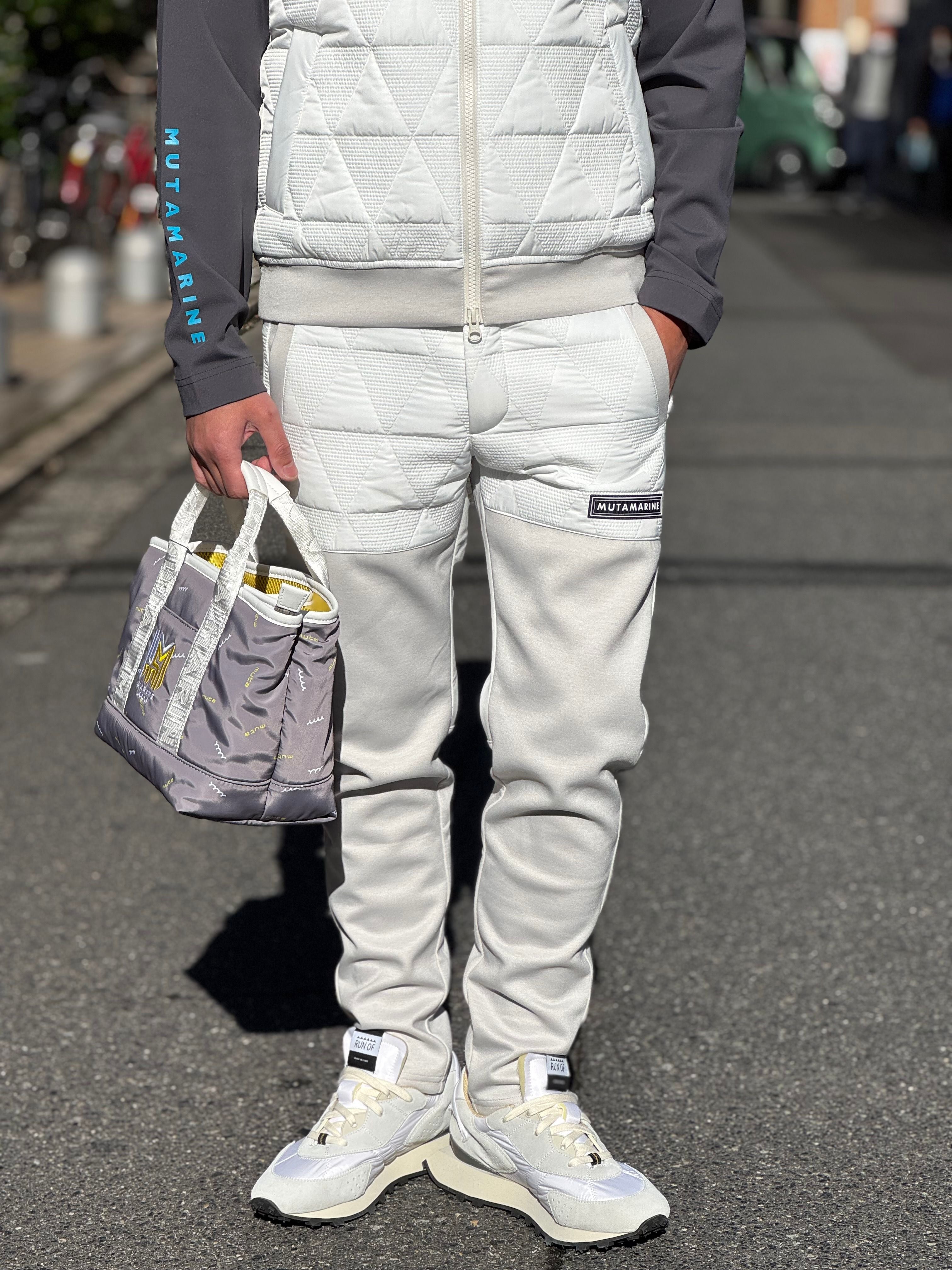 muta MARINE ジオメトリック キルティングパンツ Geometric down pants MMJC-444275 WHITE