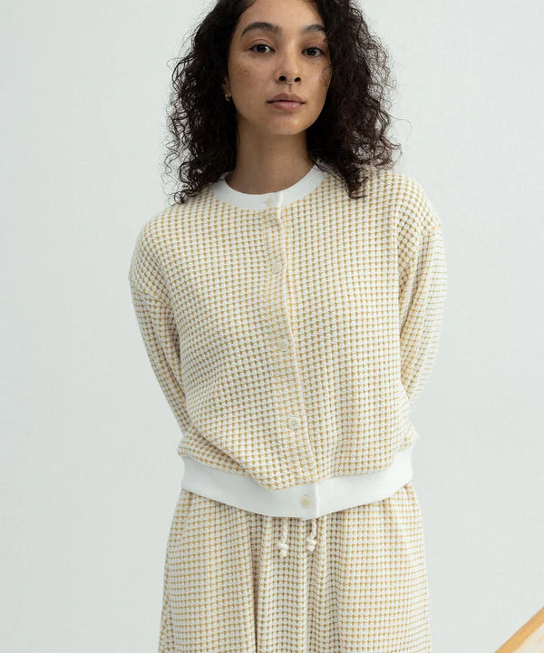 SEA GREEN BIG WAFFLE FLARE SKIRT