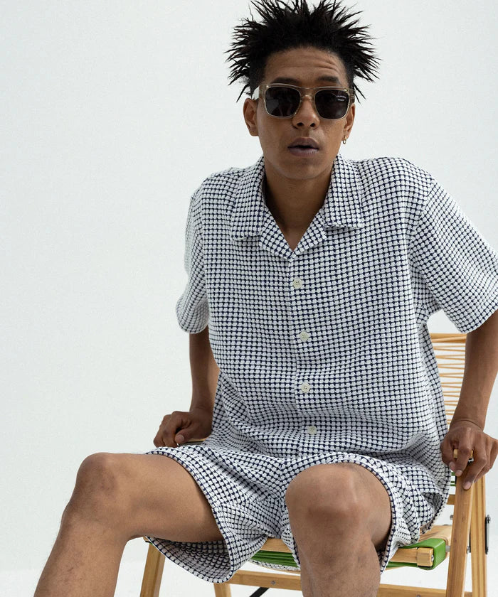 SEAGREEN BIG WAFFLE SHORTS