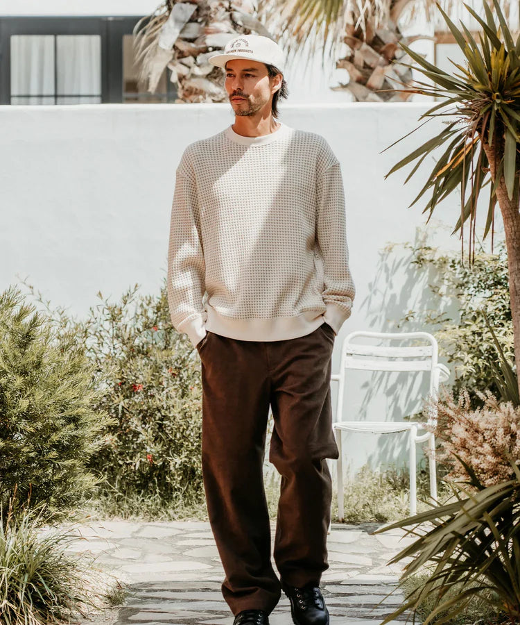 BIG WAFFLE PULLOVER CREAM