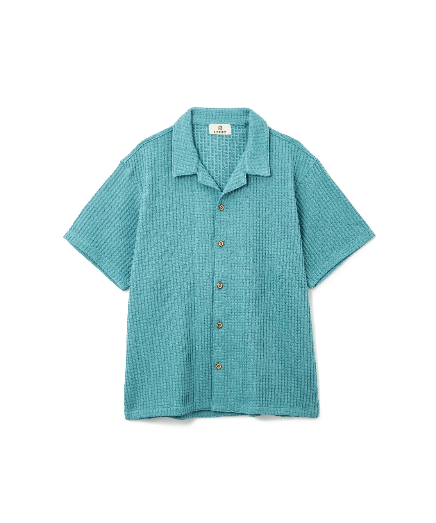 SEAGREEN BIG WAFFLE SHIRTS