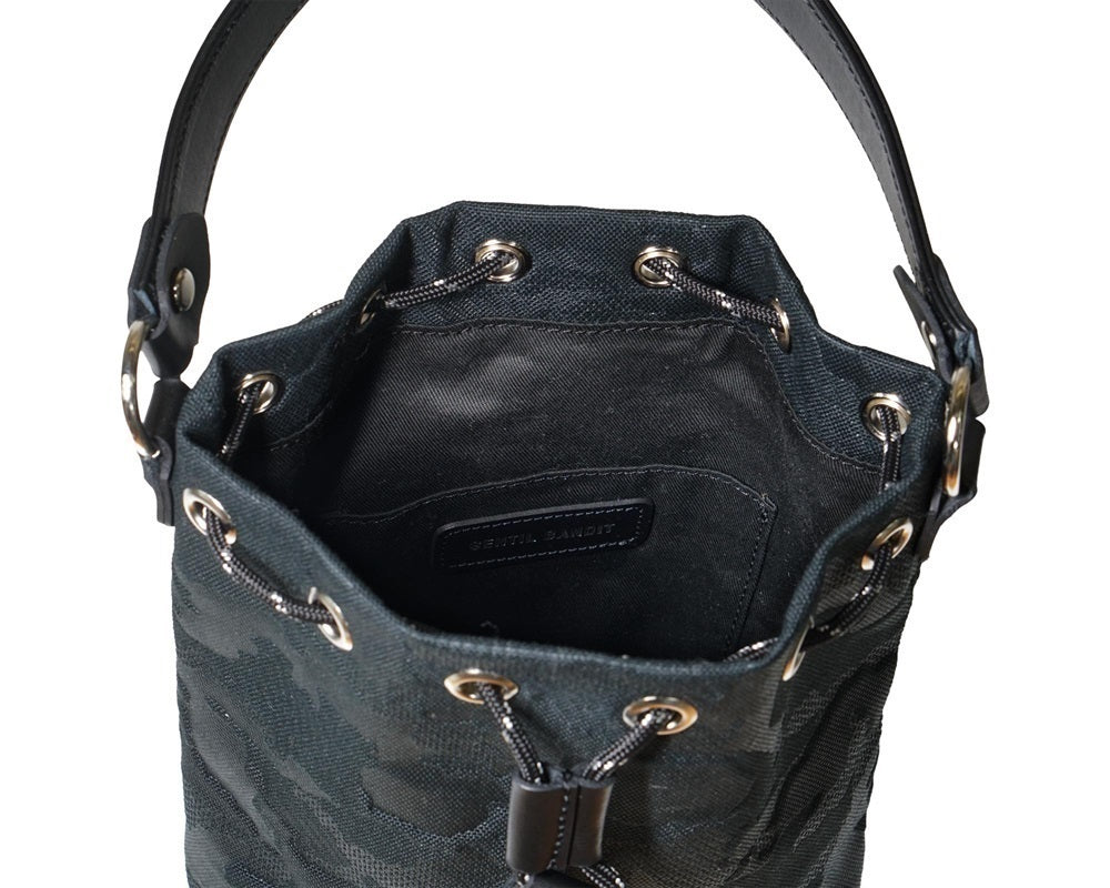 GENTIL BANDIT (LABEL NOIR) キャンバス巾着バッグ BLACK